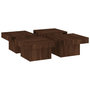 Voir la diapositive 4 : VIDAXL Table basse Chene marron 90x90x28 cm Bois d'ingenierie