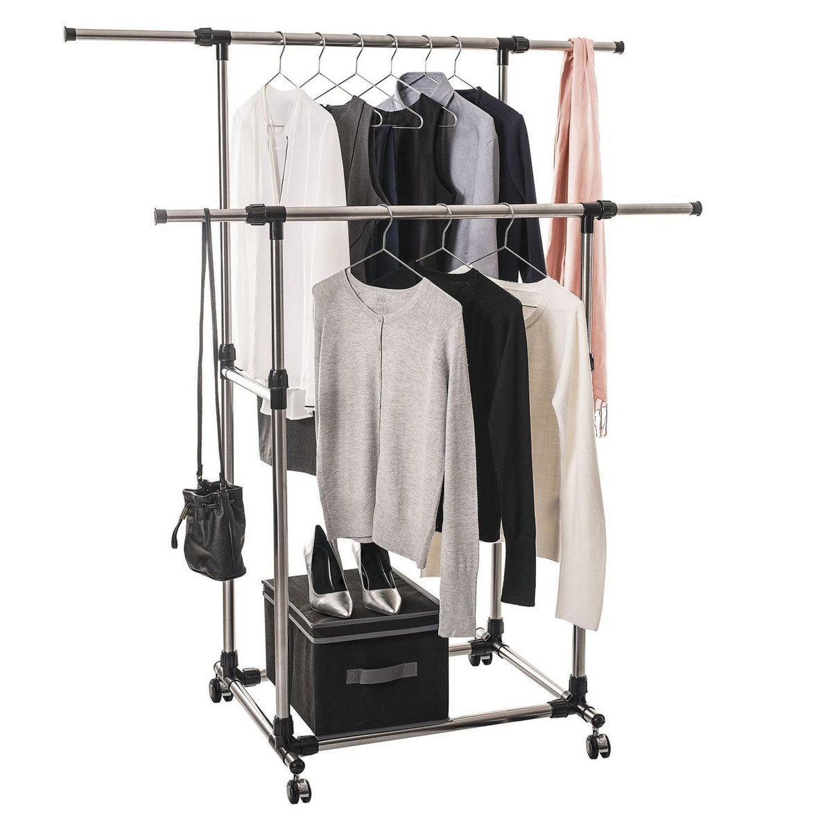 FIVE Portant à double ranger - Noir