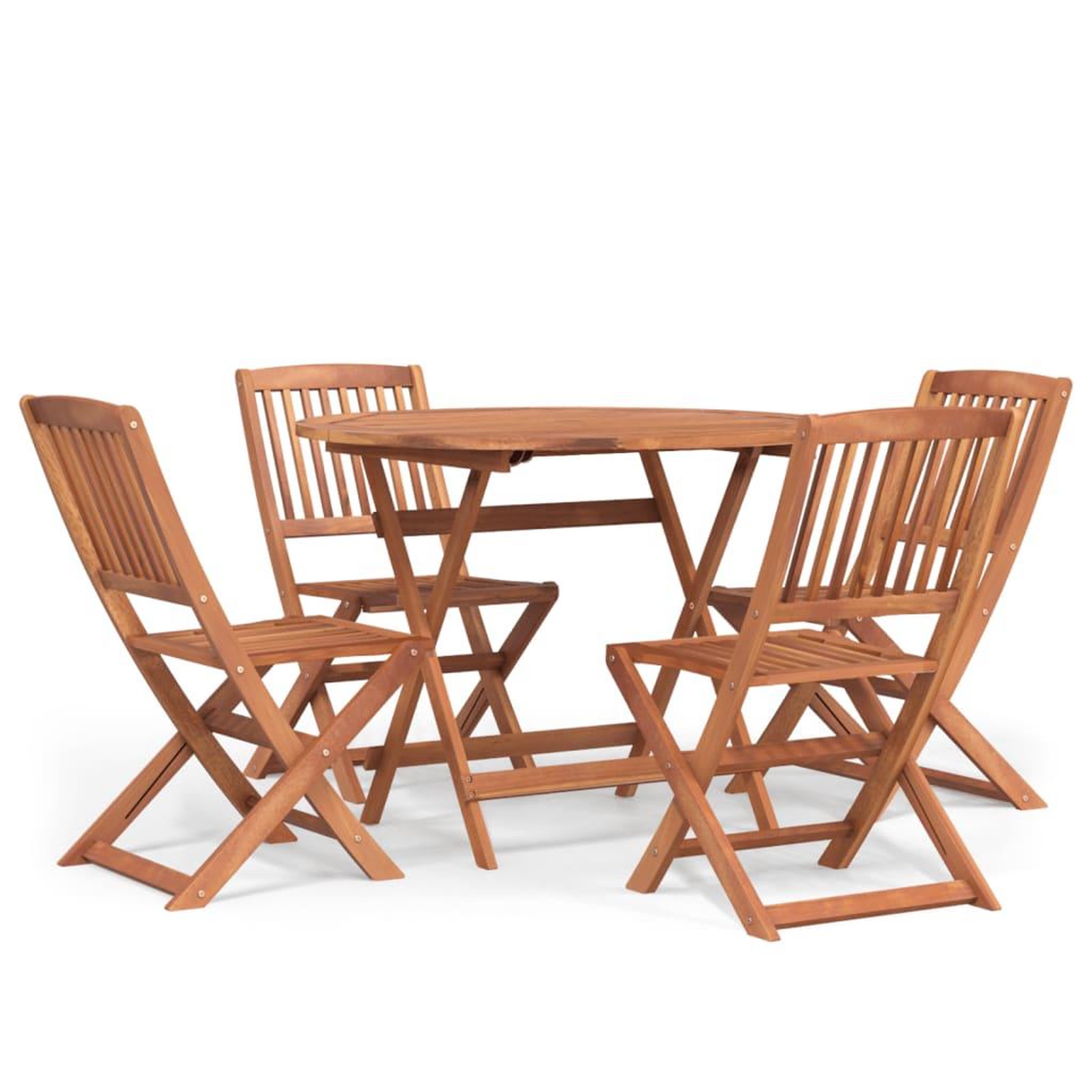 Voir la diapositive 2 : VIDAXL Ensemble a manger de jardin 5 pcs Bois d'acacia solide