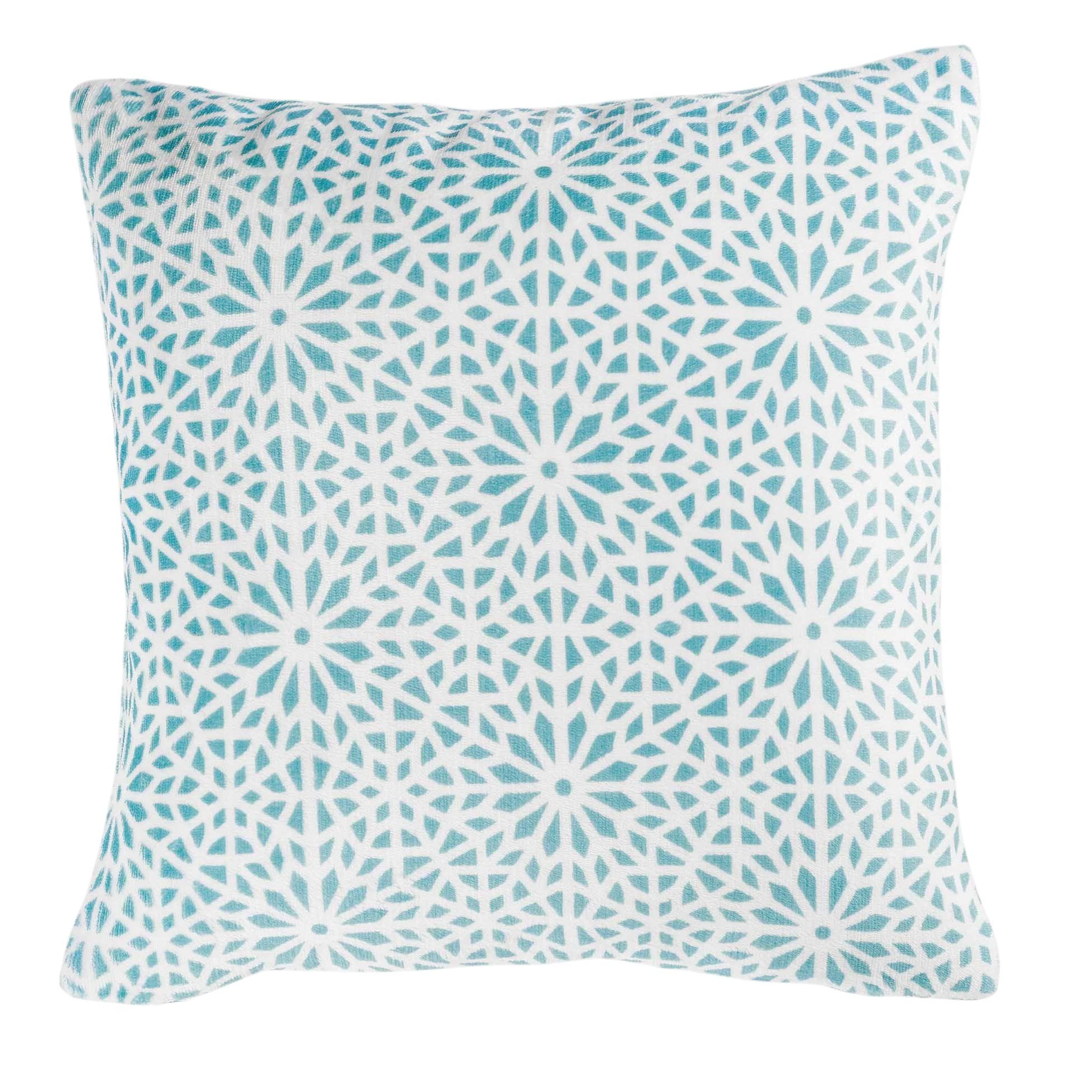 Eden Housse de coussin 40 x 40 cm flanelle tunis menthe