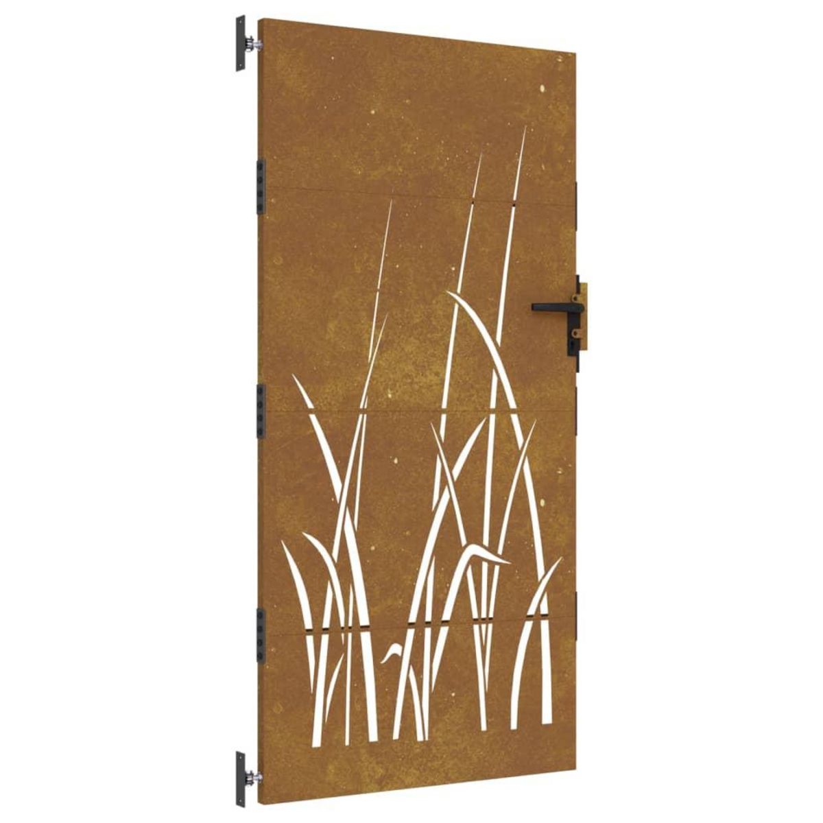 VIDAXL Portail de jardin 85x200 cm acier corten conception d'herbe
