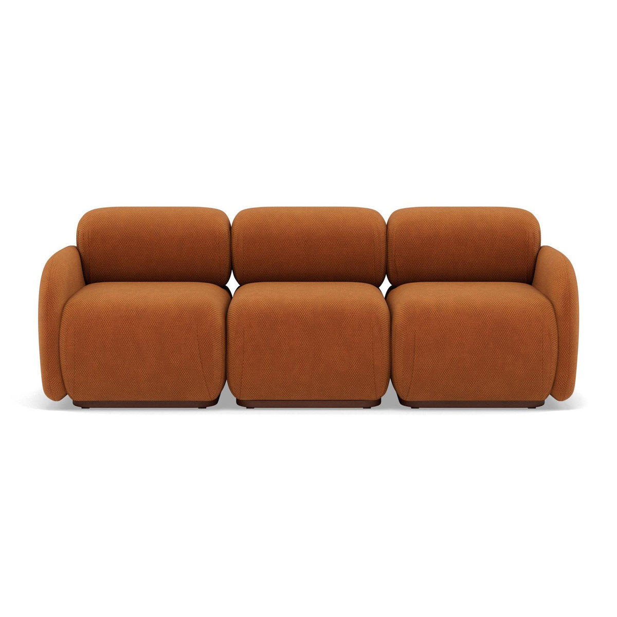 LISA DESIGN Penelope - canapé droit modulable 3 places en velours texturé