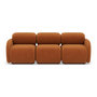 Voir la diapositive 1 : LISA DESIGN Penelope - canapé droit modulable 3 places en velours texturé
