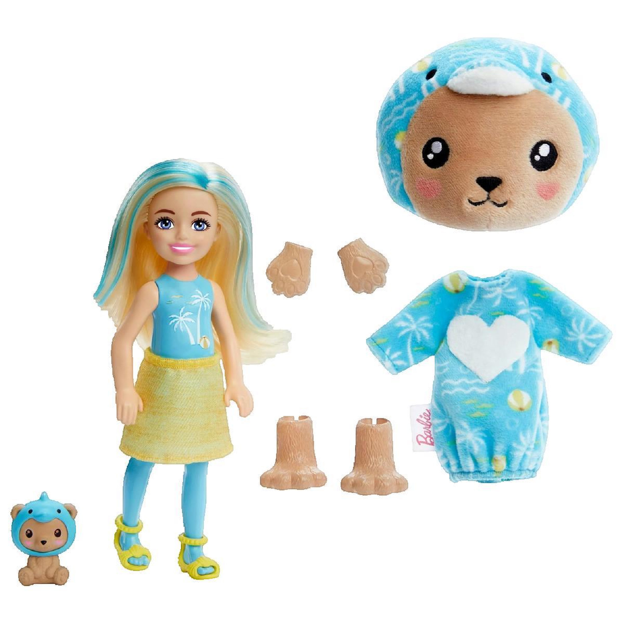 Voir la diapositive 2 : BARBIE Poupée Barbie Cutie Reveal Chelsea bleu