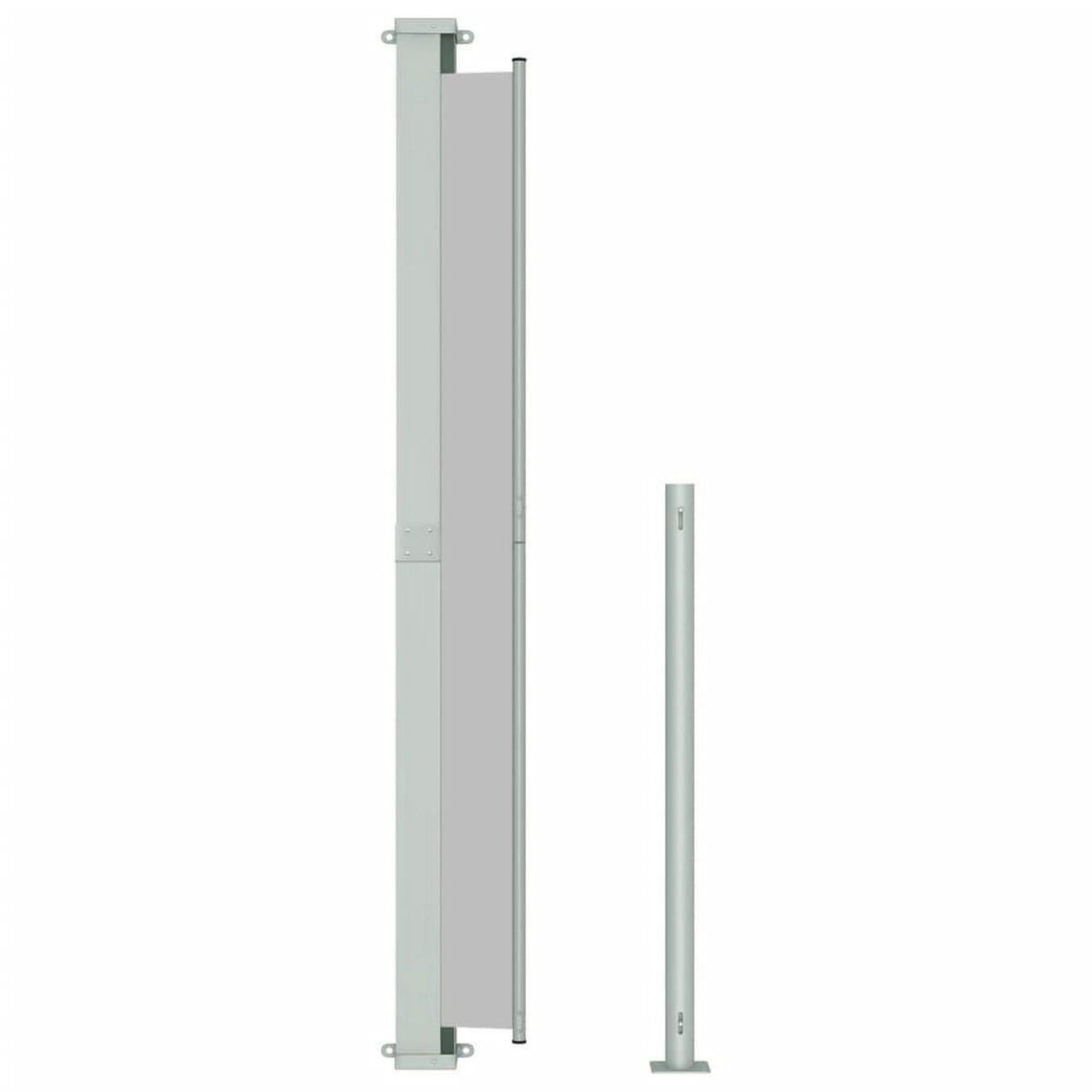 VIDAXL Auvent lateral retractable de patio 220x500 cm Gris