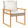 Voir la diapositive 4 : VIDAXL Ensemble de bistro et coussins 3 pcs melange beige rotin acacia