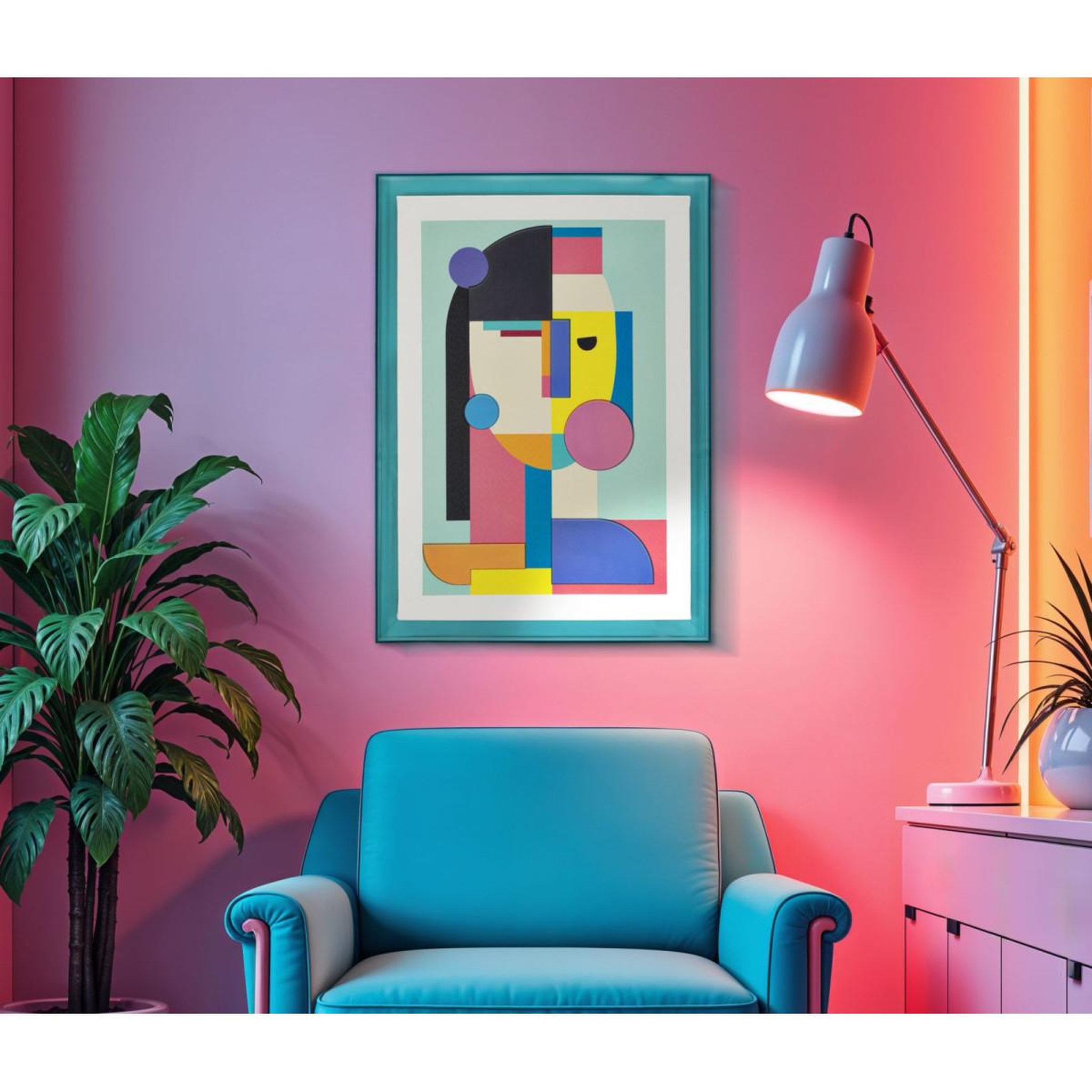Voir la diapositive 6 : Paris Prix Tableau imprimé  picassy ii  50x70cm multicolore