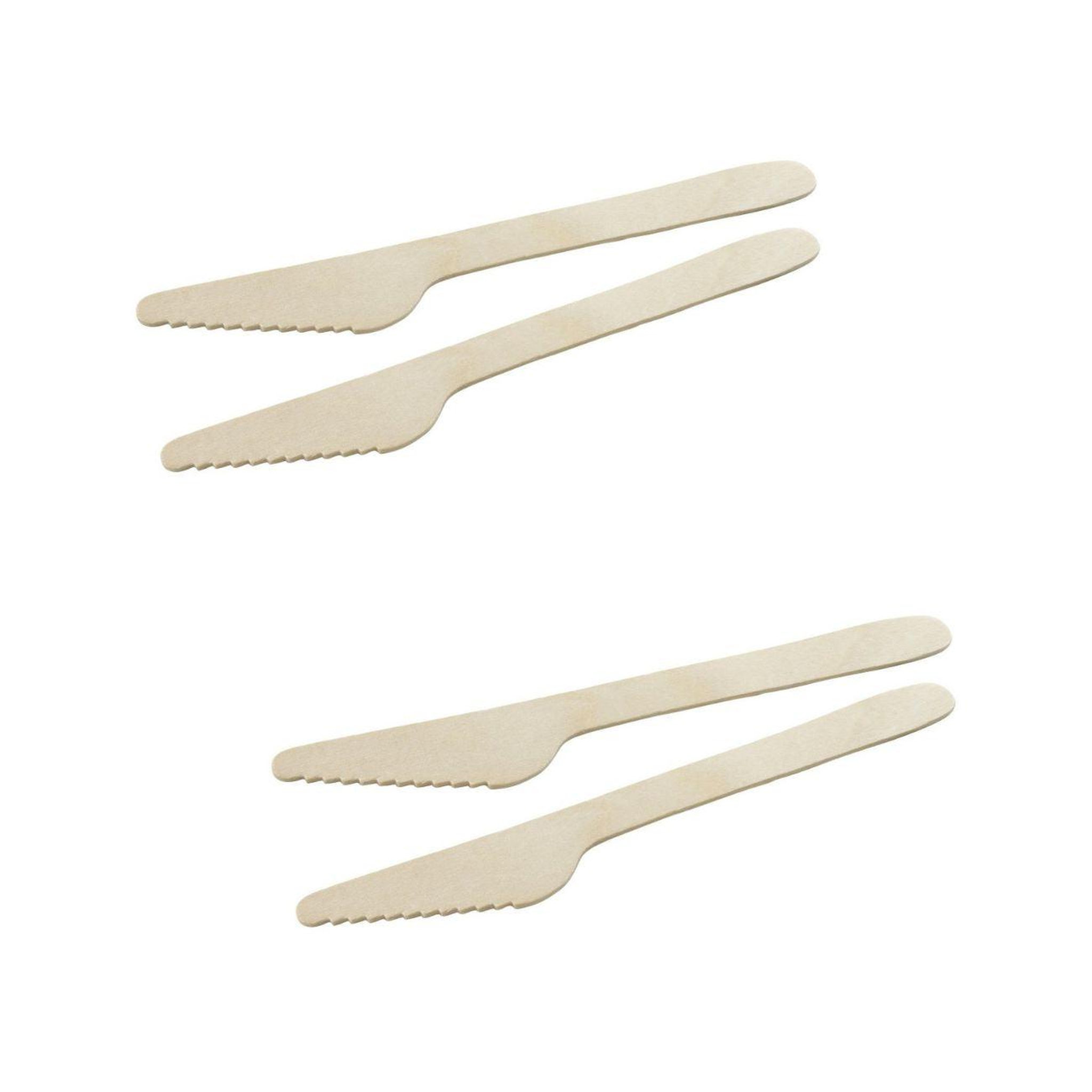 Fackelmann Couteaux en bois jetables Set de 2, dimensions 16,5 x 2,5 x 0,1 cm Fackelmann Move
