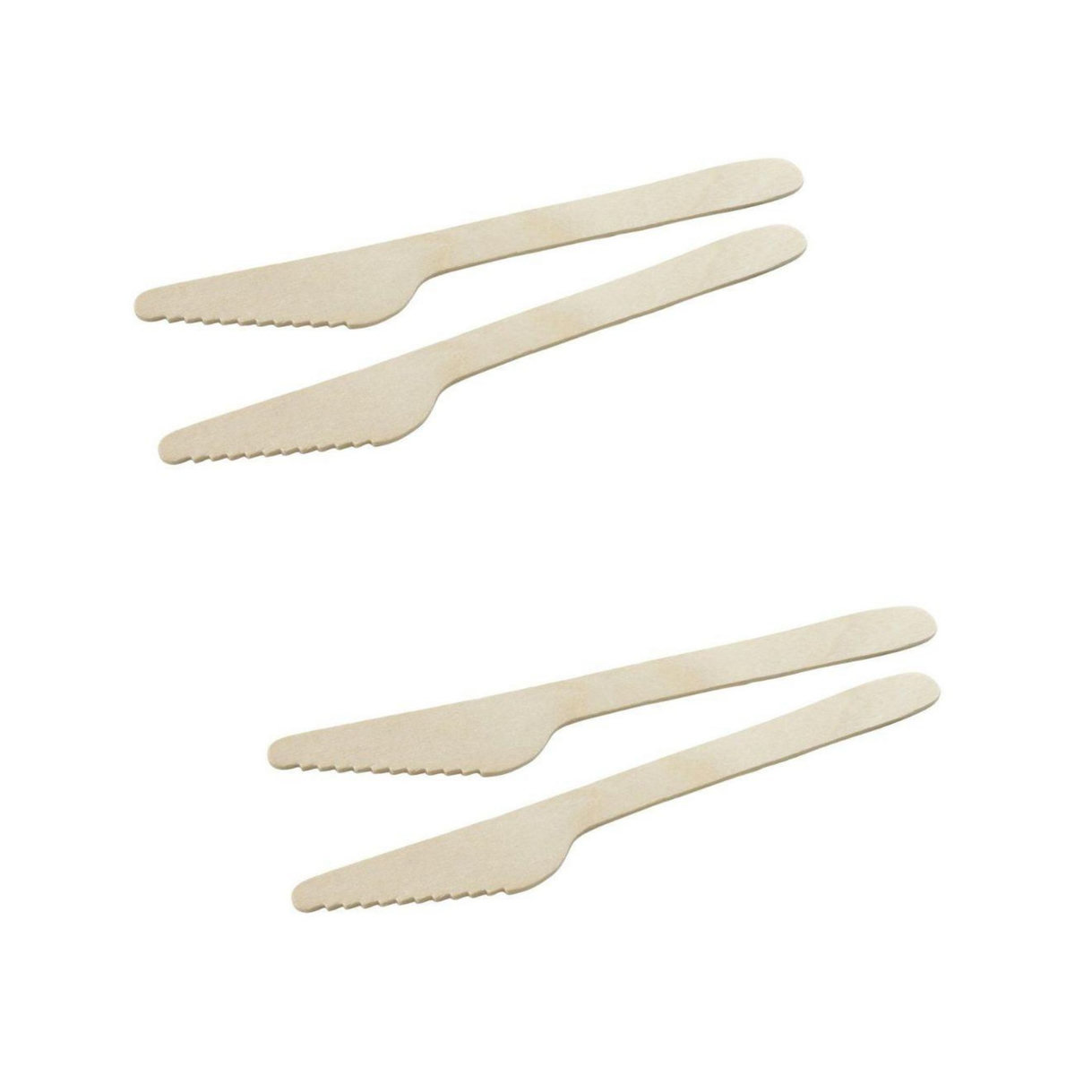 Fackelmann Ensemble de 60 Couteaux en bois jetables Fackelmann Move