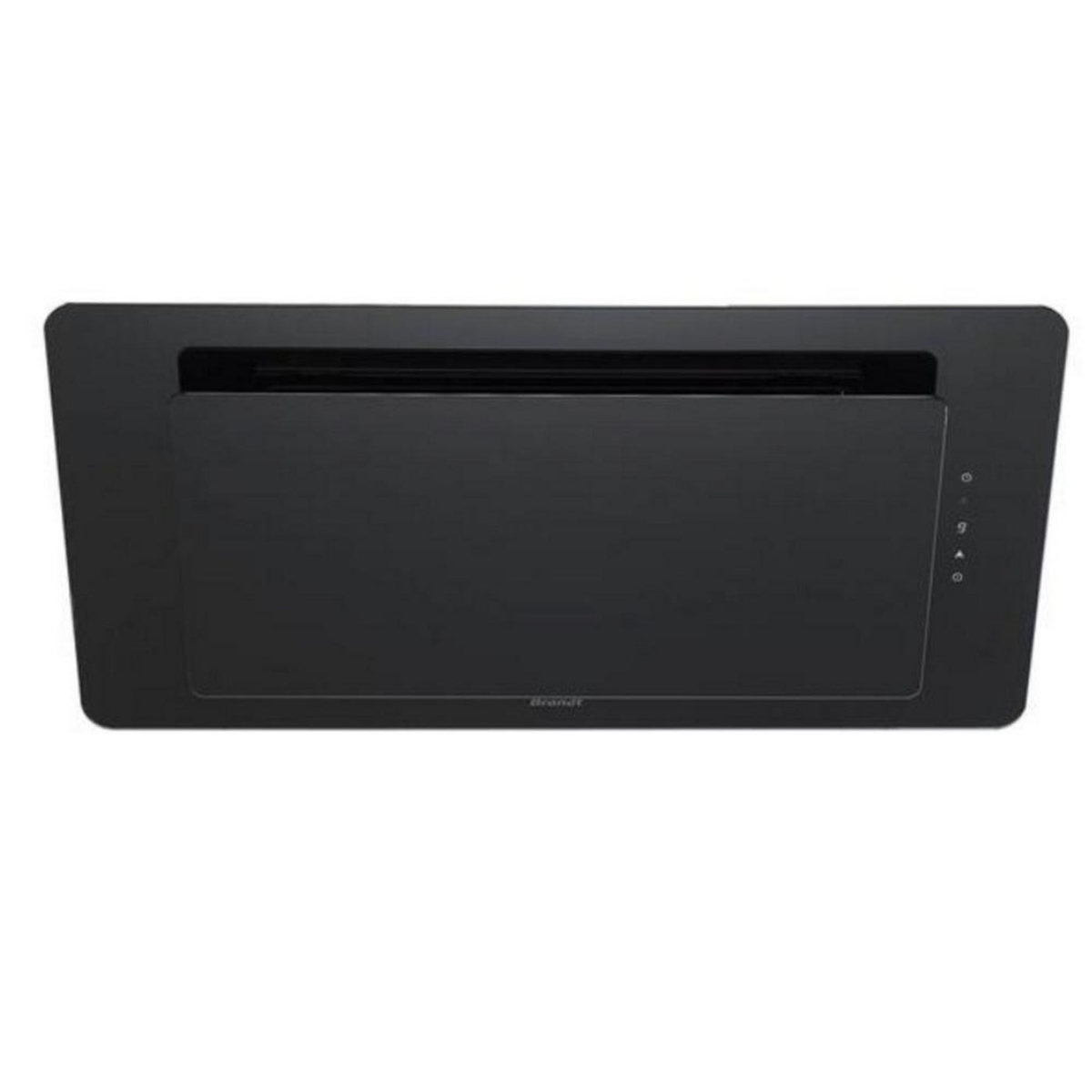 BRANDT Hotte décorative inclinée 90cm 543m3/h inox/verre - BHV1974IB