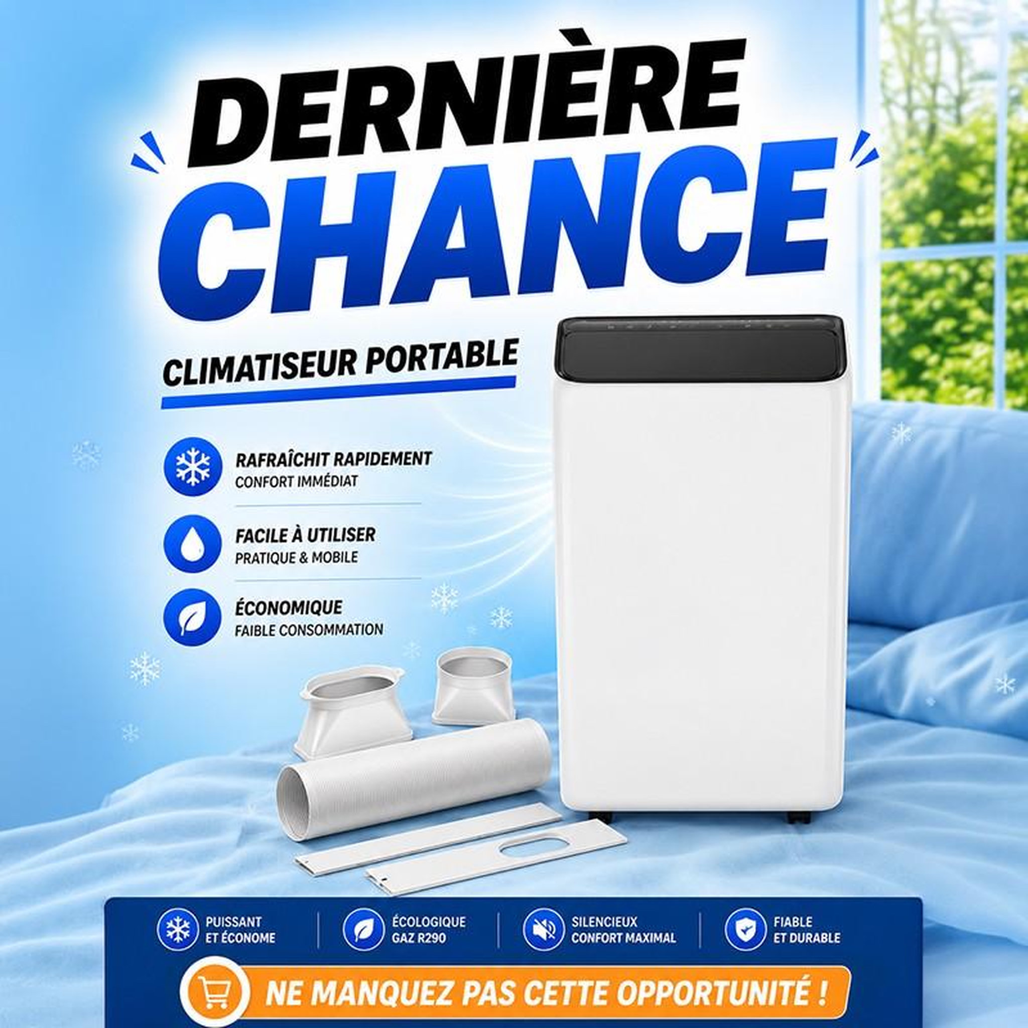 Voir la diapositive 2 : FINLANDEK Climatiseur portable réversible 12000 btu - refroidissement & chauffage
