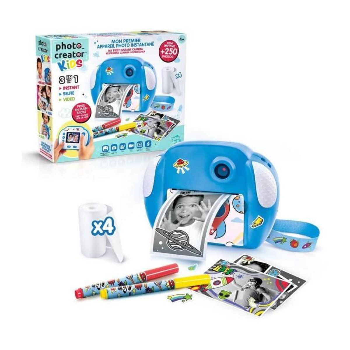 Canal Toys PHOTO CREATOR - Appareil Photo a impression instantanée Junior - Theme fusée - CLK 011 - Canal Toys