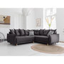 Voir la diapositive 1 : BEST MOBILIER Lena - canapé d'angle convertible - avec coffre - style scandinave - 5 places - droit