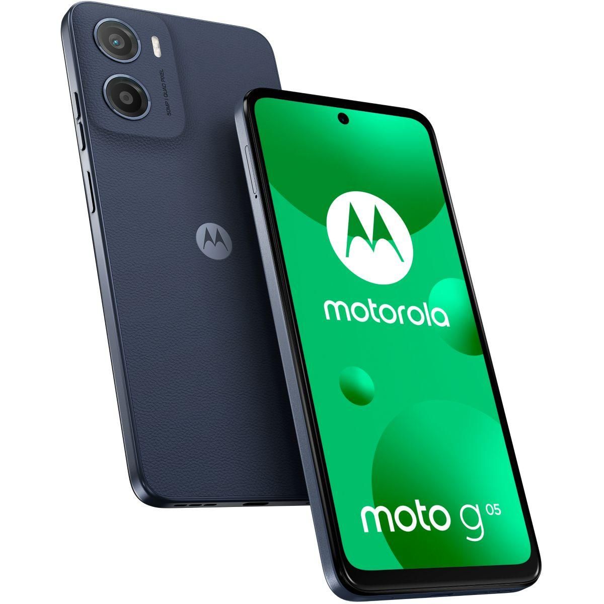 MOTOROLA Smartphone Pack G05 + coque + verre trempe