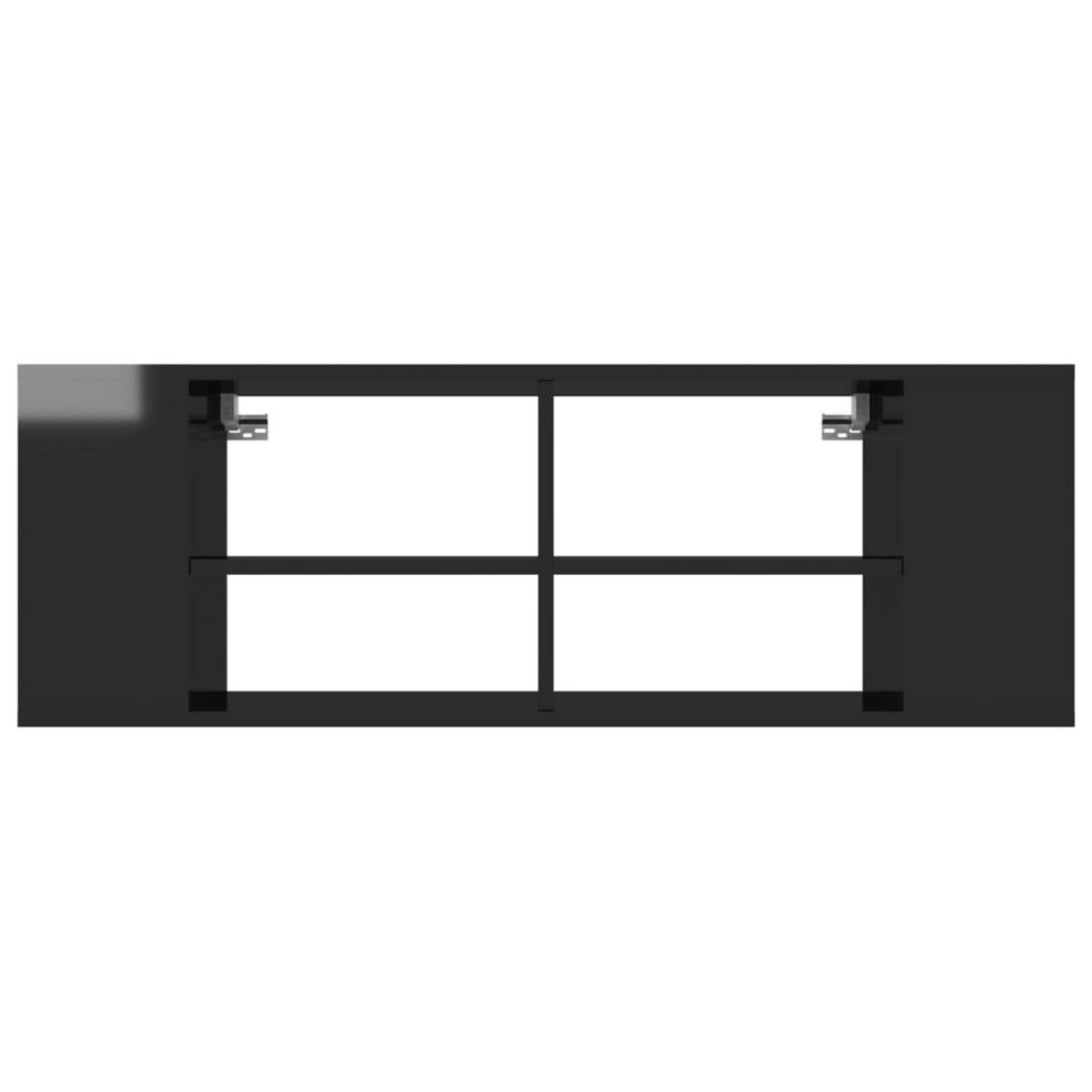 VIDAXL Meuble TV mural Noir brillant 102x35x35 cm Bois d'ingenierie