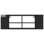 Voir la diapositive 4 : VIDAXL Meuble TV mural Noir brillant 102x35x35 cm Bois d'ingenierie