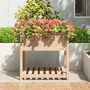 Voir la diapositive 3 : VIDAXL Jardiniere avec etagere 82,5x82,5x81 cm Bois massif de pin