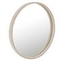Voir la diapositive 1 : Paris Prix Miroir Mural Design en Cuir  Tortu  40cm Beige