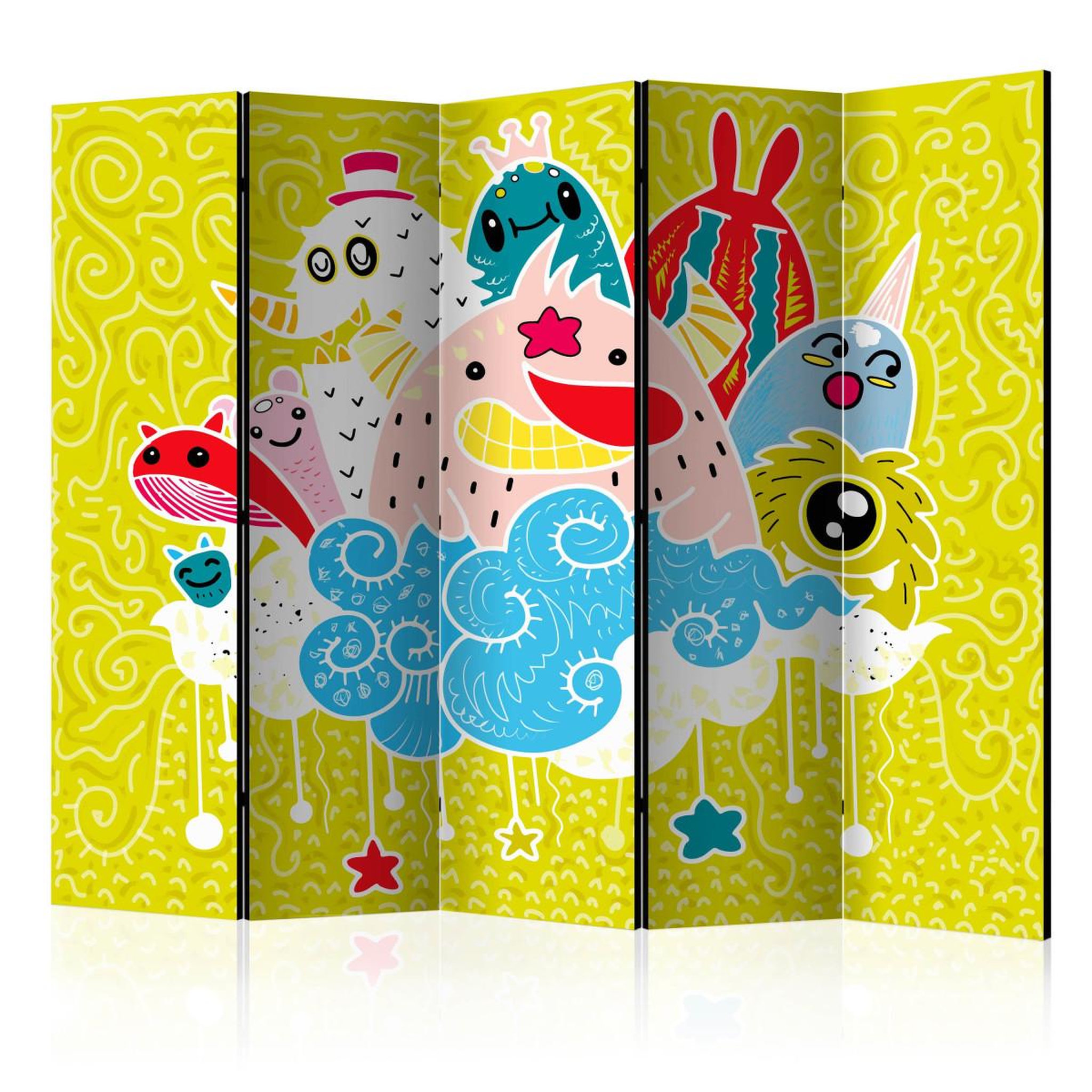 Paris Prix Paravent 5 volets  happy creatures  172x225cm