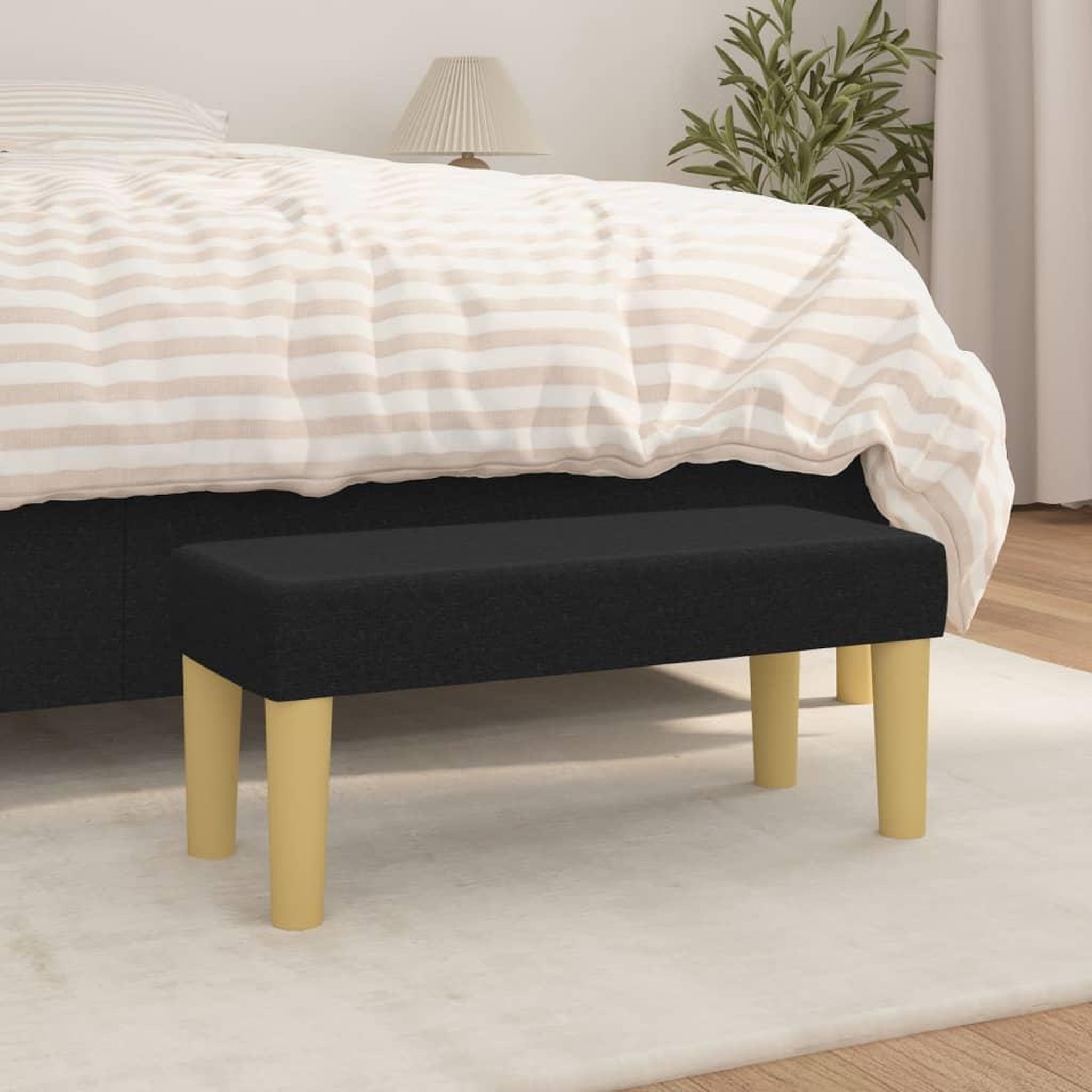 Voir la diapositive 1 : VIDAXL Banc Noir 70x30x30 cm Tissu