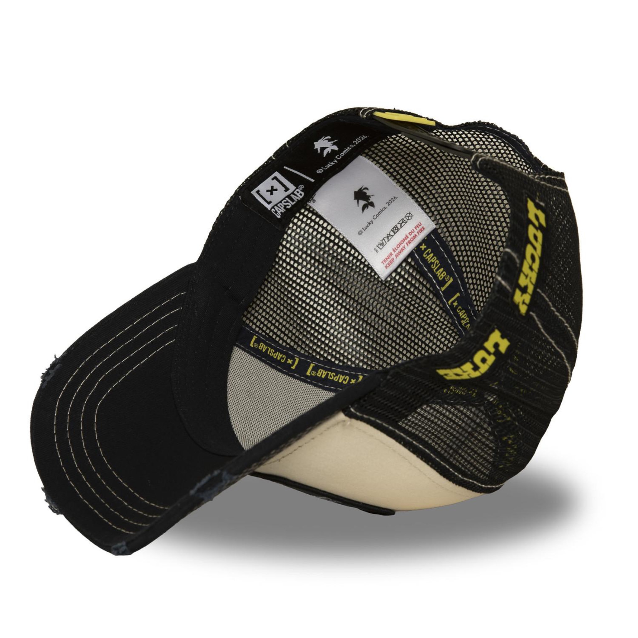 Voir la diapositive 5 : CAPSLAB Casquette trucker premium filet et patch lucky luke cowboy