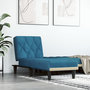 Voir la diapositive 1 : VIDAXL Chaise longue bleu velours