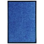 VIDAXL Paillasson lavable Bleu 40x60 cm