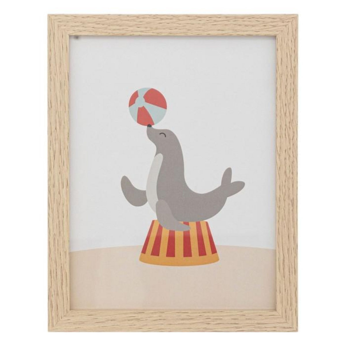 Atmosphera Kids Lot de 3 Cadres Déco Enfant  Cirque  40cm Beige