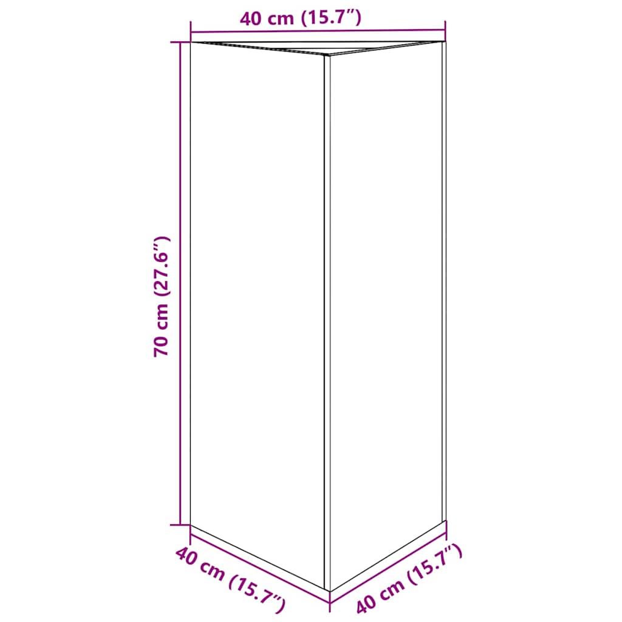 Voir la diapositive 6 : VIDAXL Jardinieres 2 pcs triangulaire 40x40x75 cm acier inoxydable