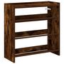 Voir la diapositive 2 : VIDAXL Etagere a chaussures chene fume 60x25x62 cm bois d'ingenierie