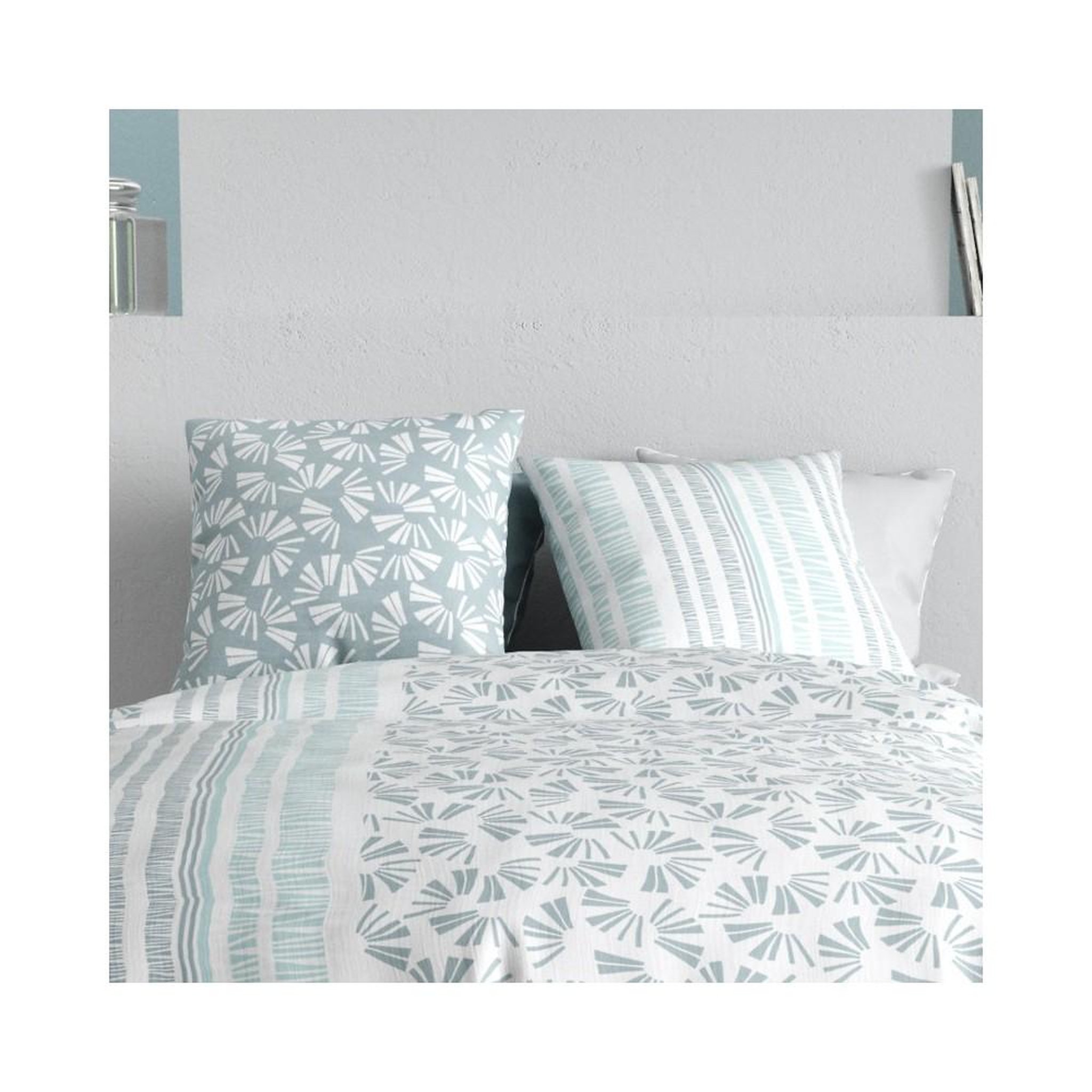 Voir la diapositive 2 : ATELIER DU COTON Housse de couette 240x220 ROSSI + 2 taies coton 57 fils
