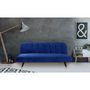 Voir la diapositive 6 : Paris Prix Canapé Convertible en Velours  Seattle  180cm Bleu