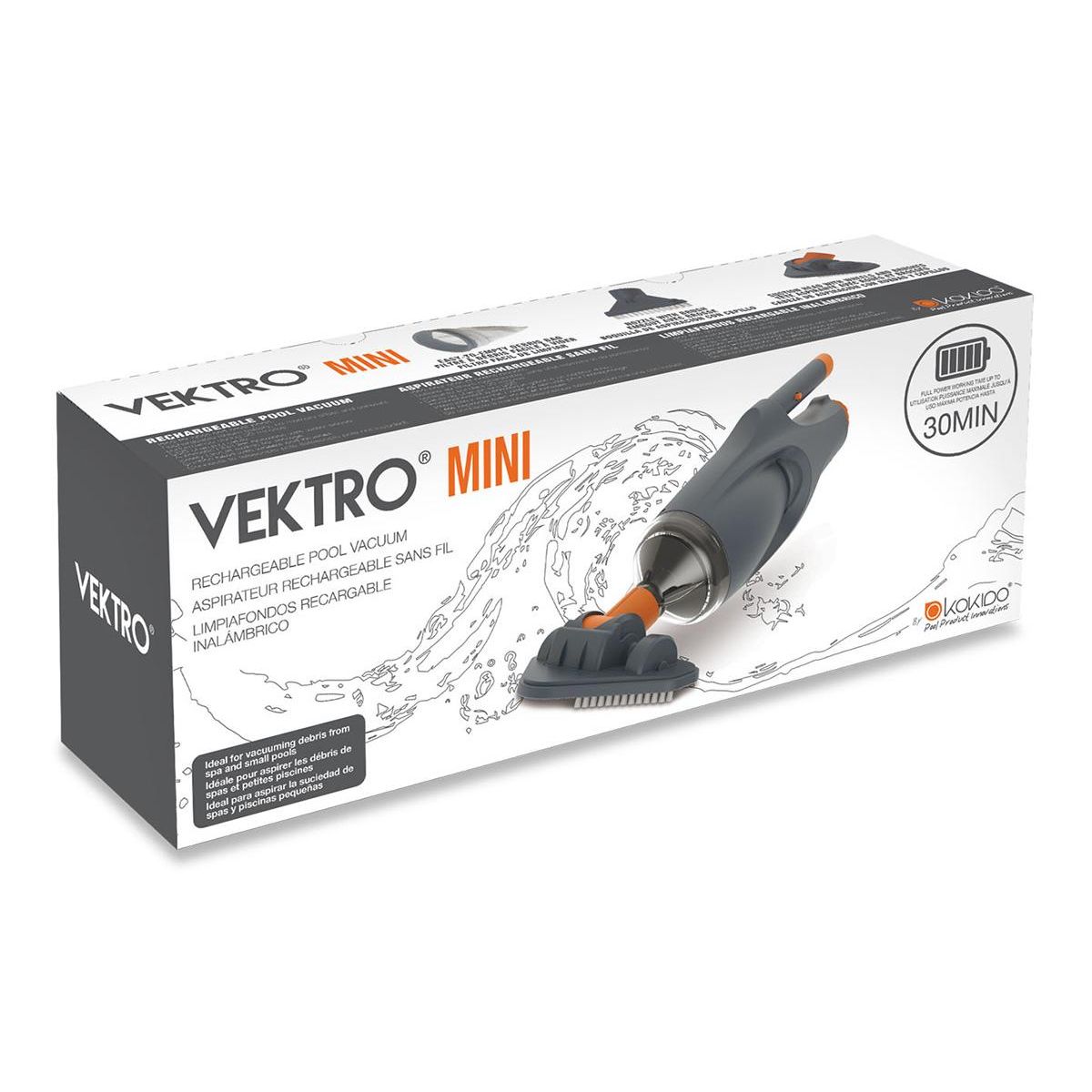 Kokido Aspirateur de piscine électrique rechargeable - ev06cbx