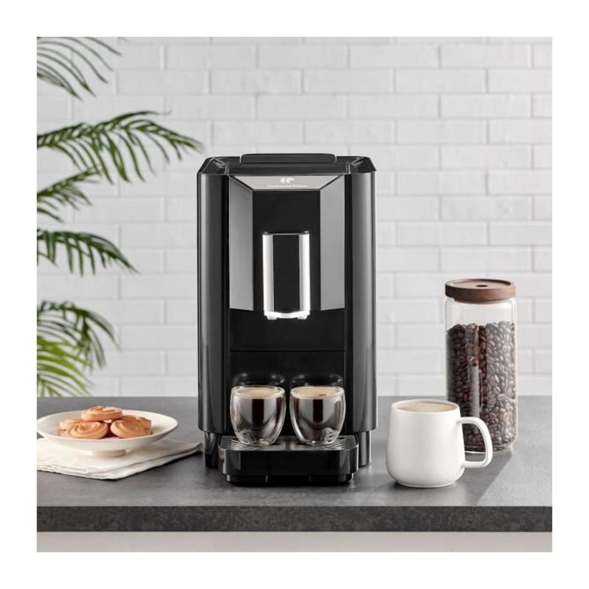 CONTINENTAL EDISON Machine Expresso broyeur - CONTINENTAL EDISON - CECFAUTOB - 19 Bar - 1450 W - Noir