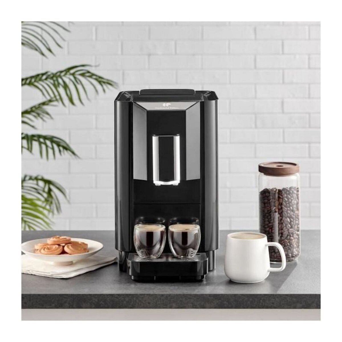 CONTINENTAL EDISON Machine Expresso broyeur - CONTINENTAL EDISON - CECFAUTOB - 19 Bar - 1450 W - Noir