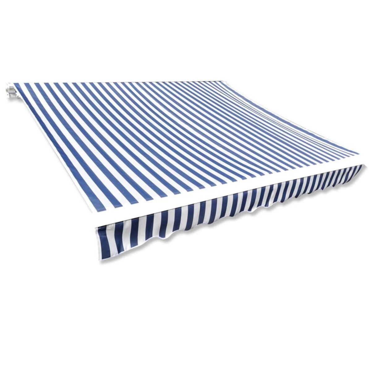 VIDAXL Toit d'auvent Toile Bleu et blanc 6x3 m (Cadre non inclus)