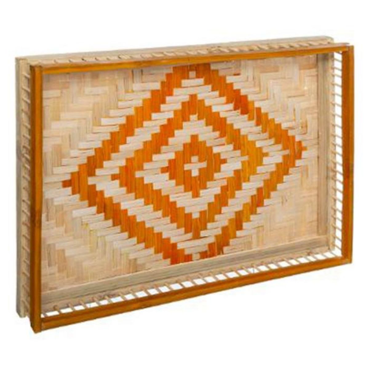 ATMOSPHERA Lot de 2 Plateaux en Bambou  Hacienda  40cm Naturel