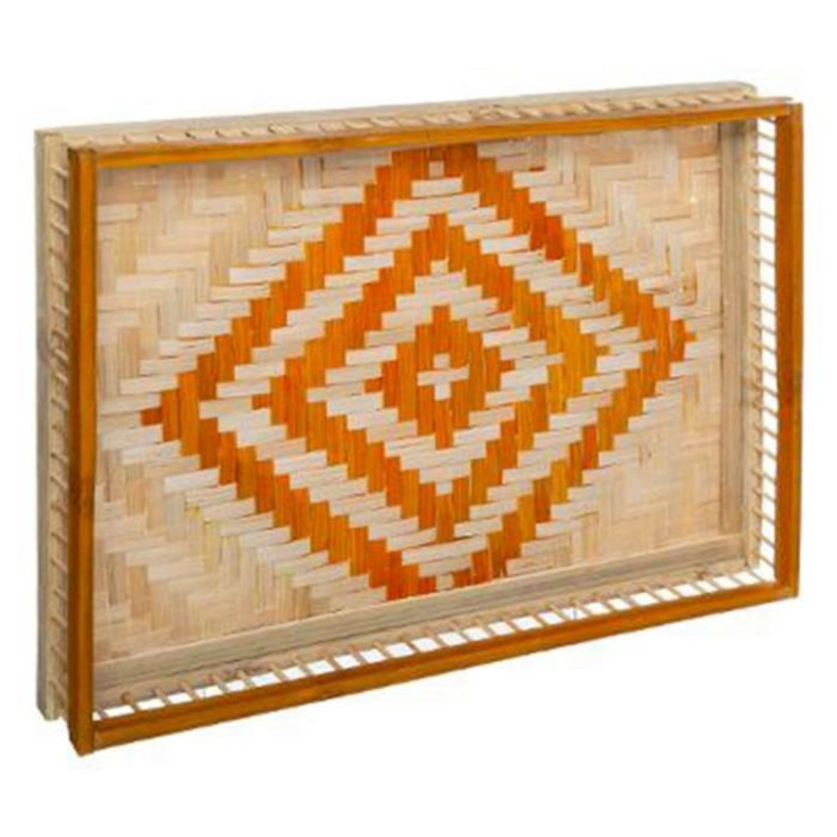 ATMOSPHERA Lot de 2 Plateaux en Bambou  Hacienda  40cm Naturel