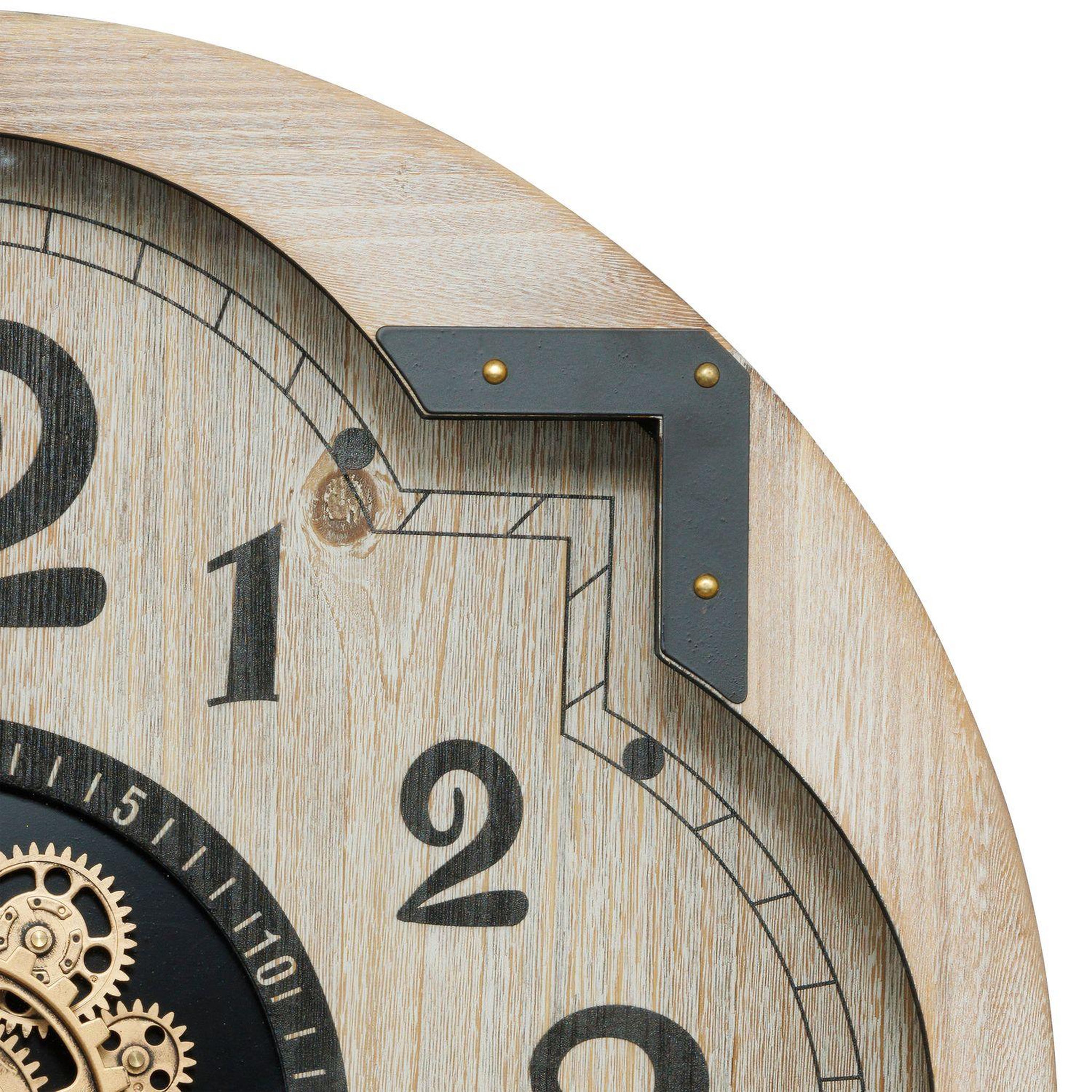 Voir la diapositive 3 : ATMOSPHERA Horloge en bois mckenzie - beige