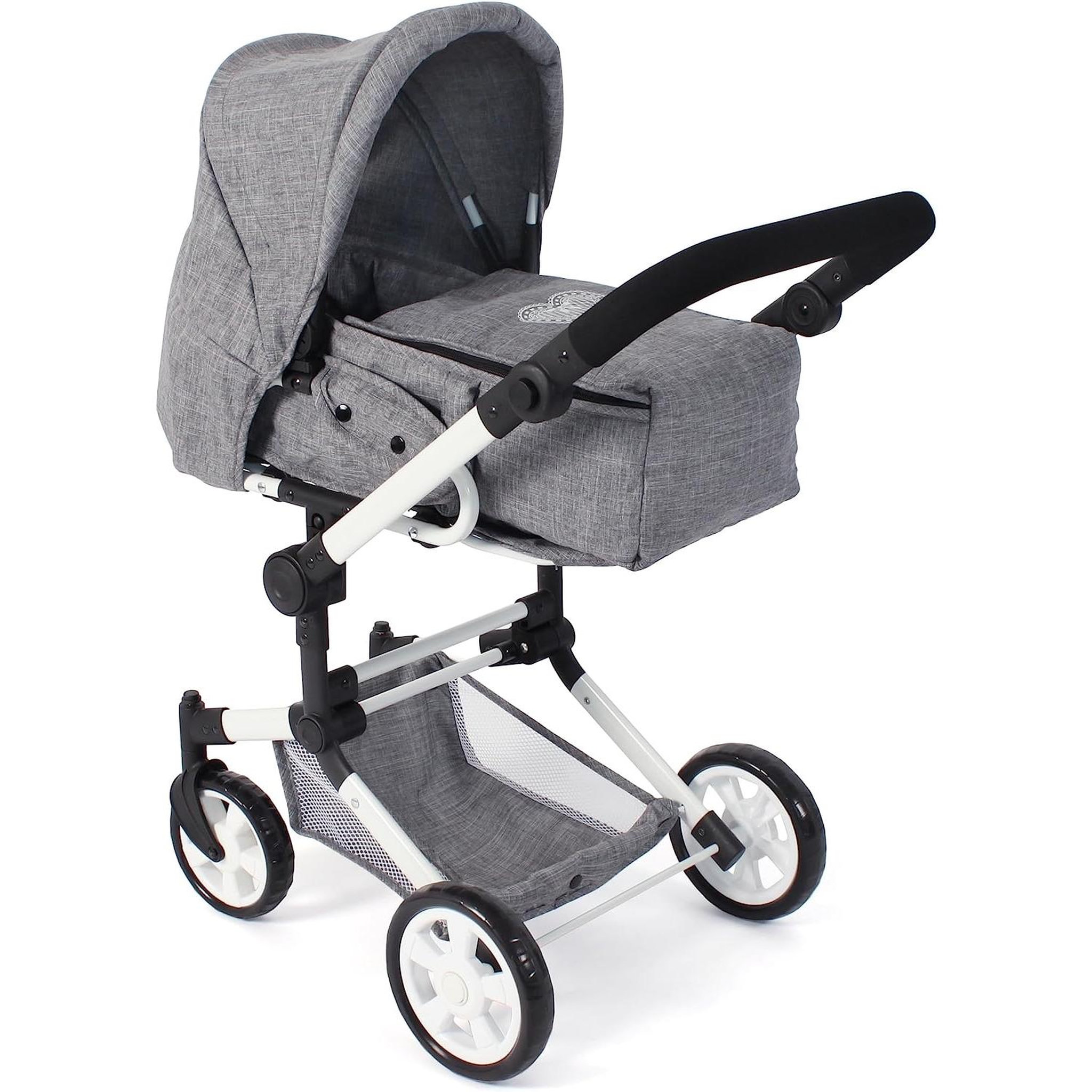 BAYER CHIC 2000 Poussette de poupée combinée JARA jean gris
