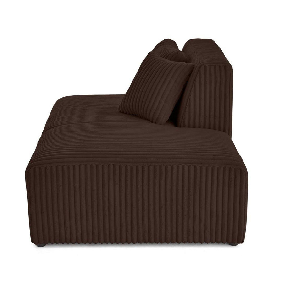 LISA DESIGN Victoire - module d'assise droit en velours côtelé grosses côtes