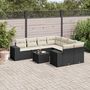 Voir la diapositive 1 : VIDAXL Salon de jardin 9 pcs avec coussins noir resine tressee