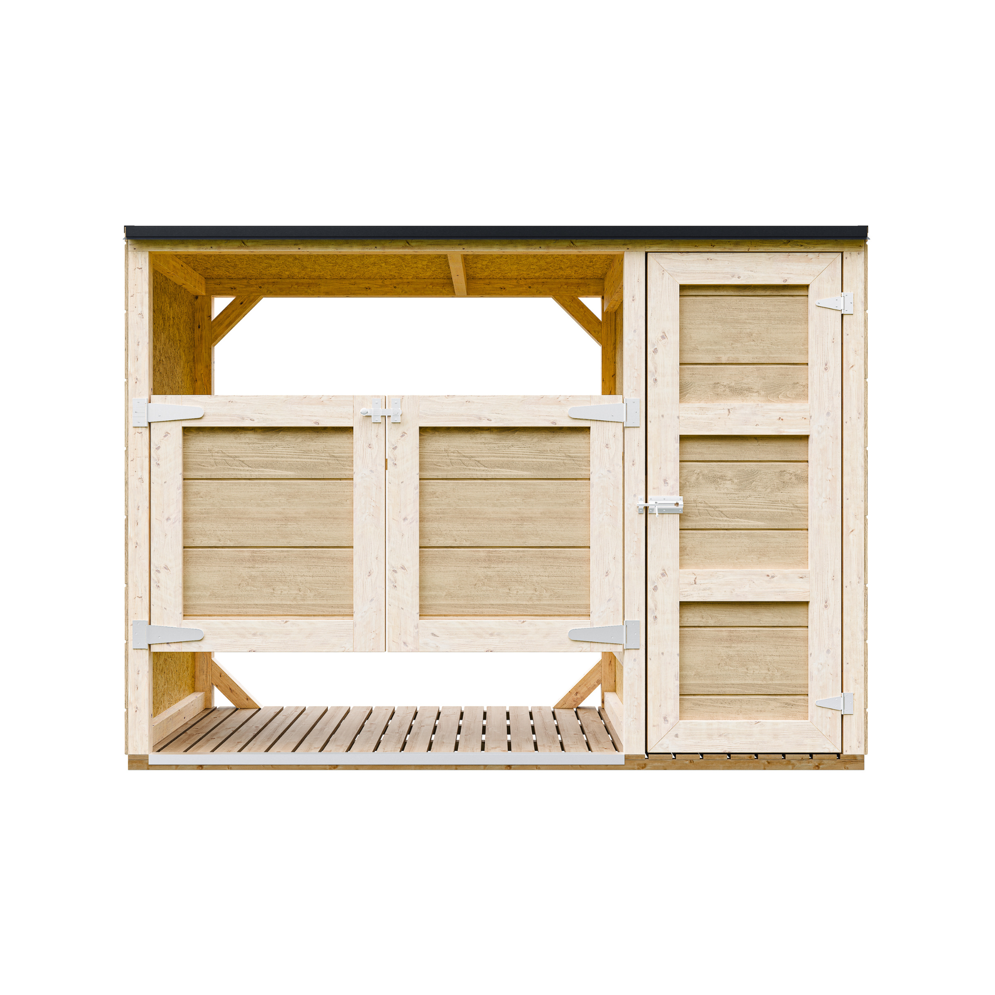 Voir la diapositive 1 : TIMBELA Abri de jardin pour poubelles, Cache poubelle extérieur 2x240L M981A