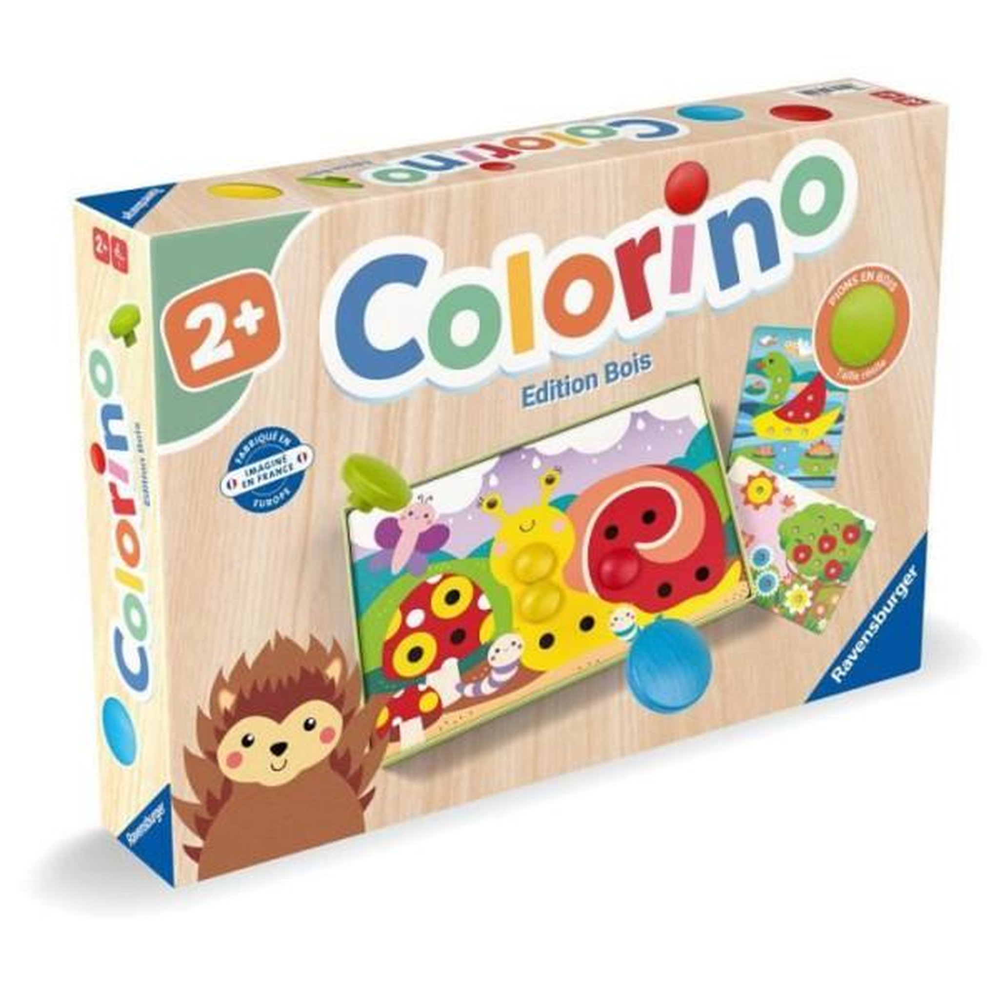 Voir la diapositive 2 : RAVENSBURGER Jeu éducatif - ravensburger - colorino - pions en bois - développe la créativité - des 2 ans