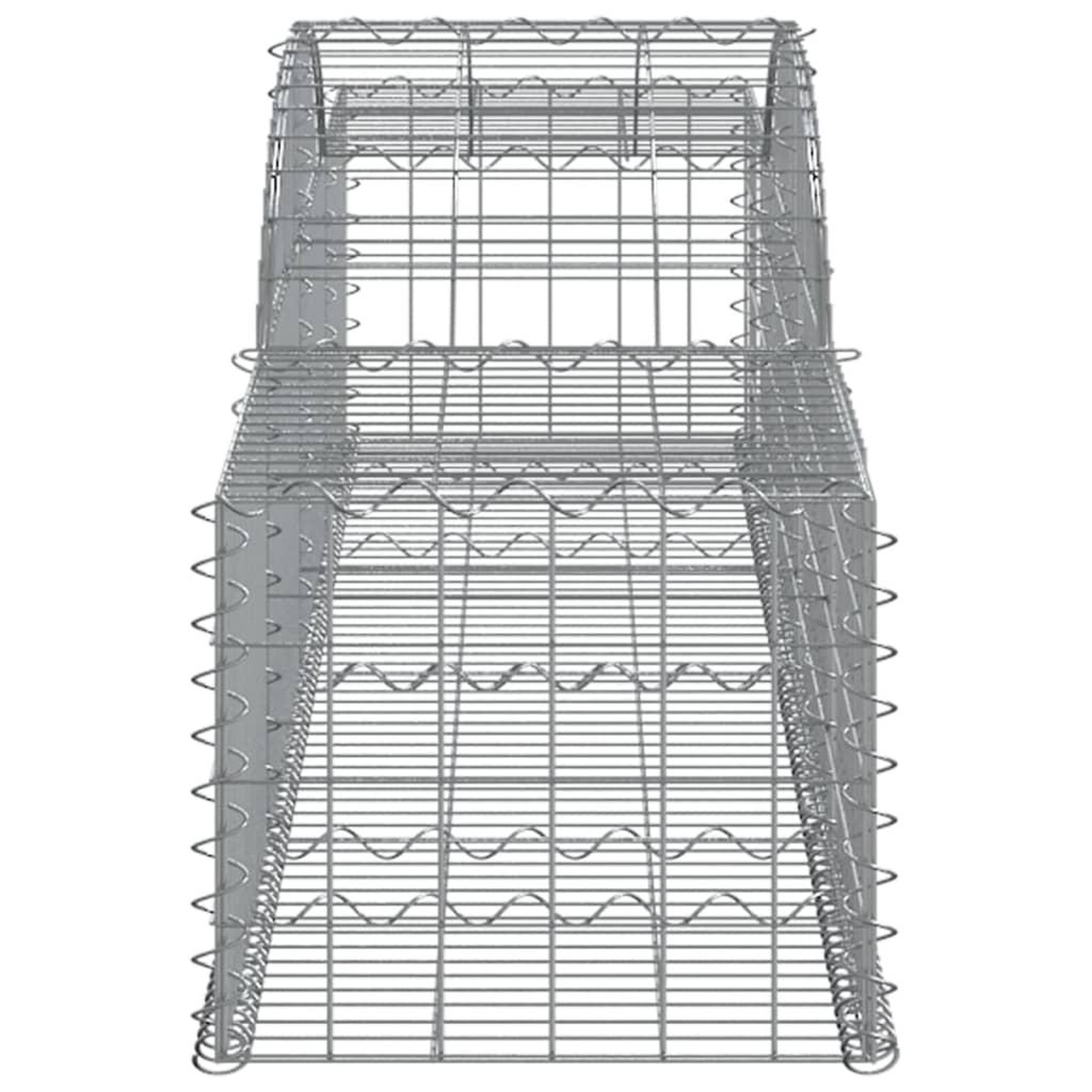 Voir la diapositive 5 : VIDAXL Paniers a gabions arques 17 pcs 300x50x40/60 cm fer galvanise