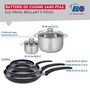 Voir la diapositive 2 : ELO Ensemble de 3 Poêles de cuisson 20, 28 et 32 cm et 2 faitouts 12 et 20 cm Elo Prima Brillant