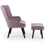 Voir la diapositive 3 : Paris Prix Fauteuil & Pouf Scandinave  Nomi  100cm Rose