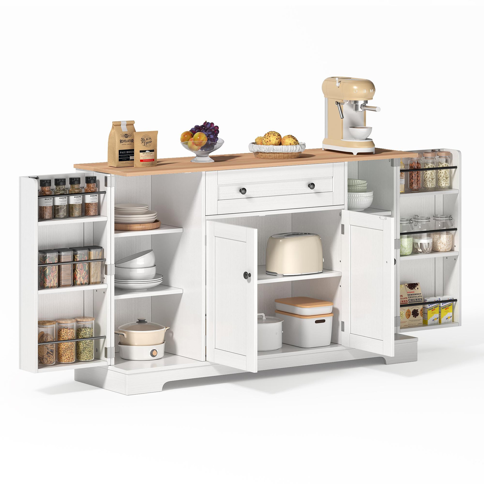 MERAX Buffet. Coloris disponibles : Noir, Marron, Blanc