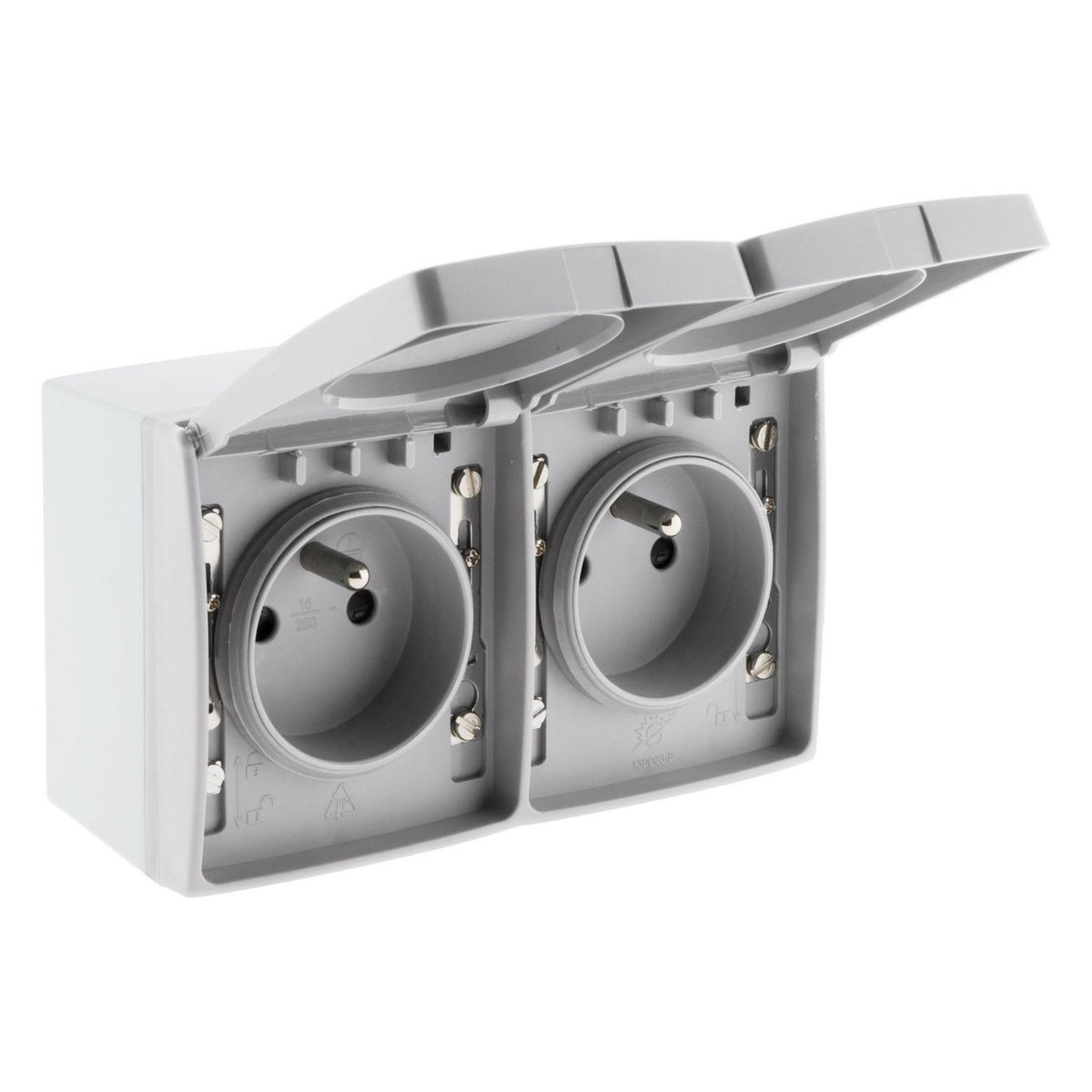 ZENITECH Double prise 16A 2P+T étanche IP55 Orok