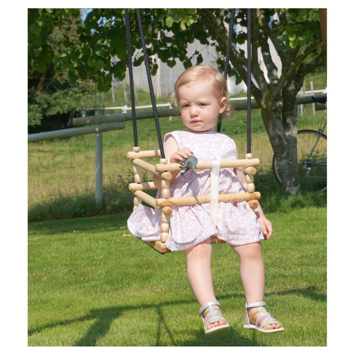 Soulet Portique balançoire avec toboggan- Bois - H2,24m PRUNE